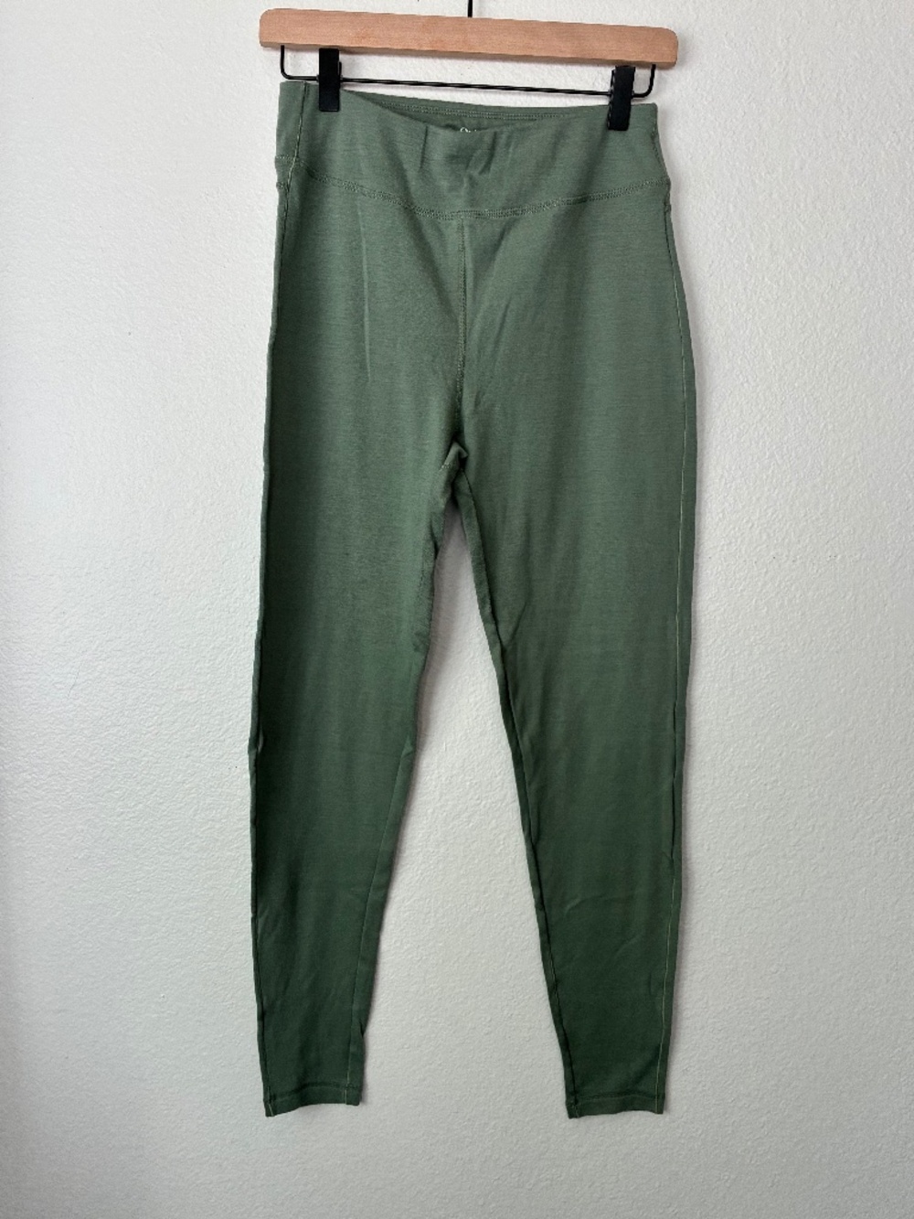 Quince Women 100% Merino Wool Cold Weather Base Layer Leggings Green Med